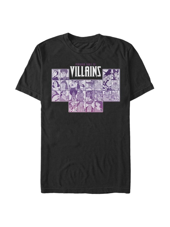 ZOOT.Fan Čierne pánske tričko Disney Periodic Villains