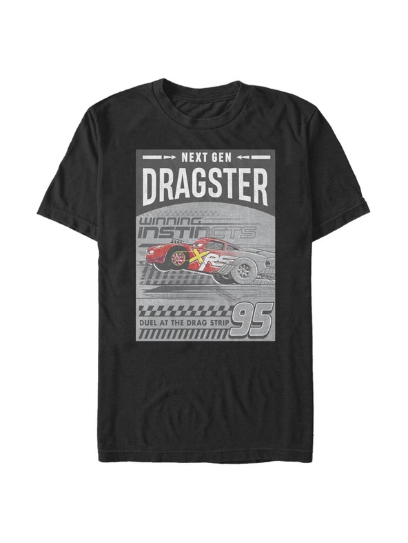 ZOOT.Fan Čierne pánske tričko Pixar Dragster Gen