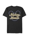 ZOOT.Fan Čierne pánske tričko Disney Classics Mickey Script