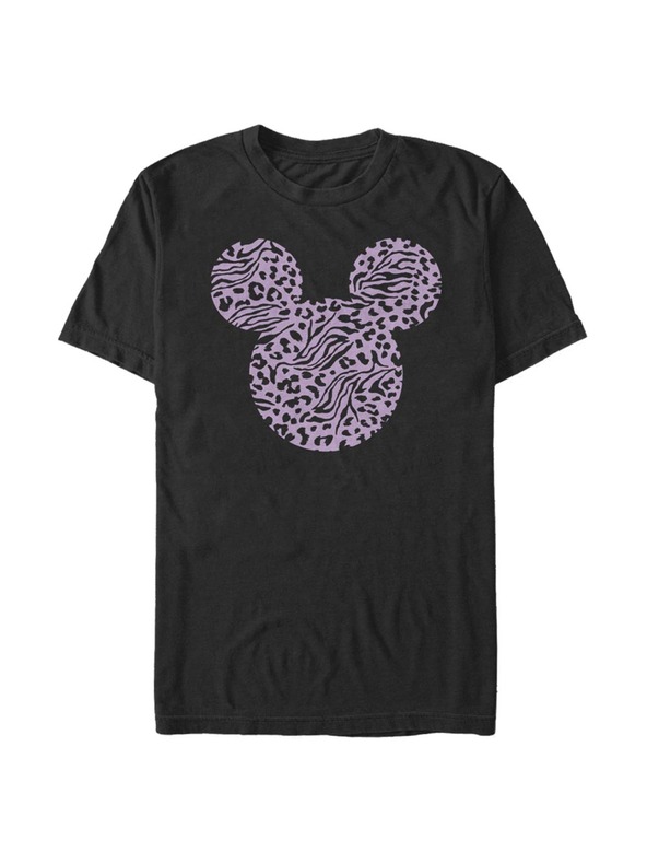ZOOT.Fan Čierne pánske tričko Disney Mickey Zebra Cheeta Fill