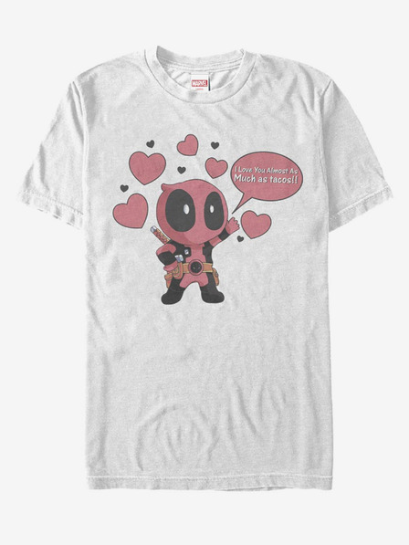 ZOOT.Fan Biele unisex tričko Marvel Love Tacos