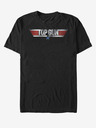 ZOOT.Fan Čierne unisex tričko Paramount Top Gun 3D Logo
