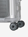 Travelite Cestovný kufor Travelite Next 4w S s predným vreckom strieborný