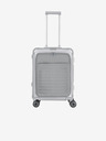 Travelite Cestovný kufor Travelite Next 4w S s predným vreckom strieborný