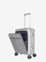 Travelite Cestovný kufor Travelite Next 4w S s predným vreckom strieborný