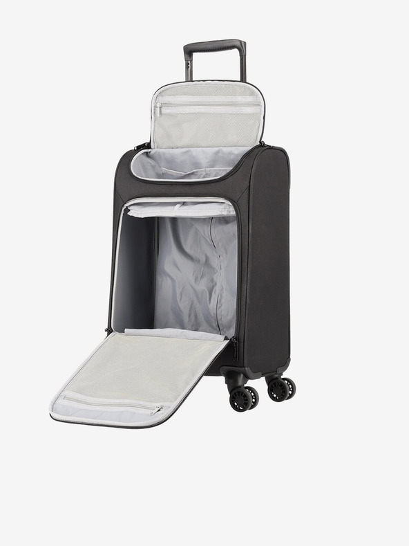 Travelite Čierny kufor Travelite Cabin Underseater/Toploader