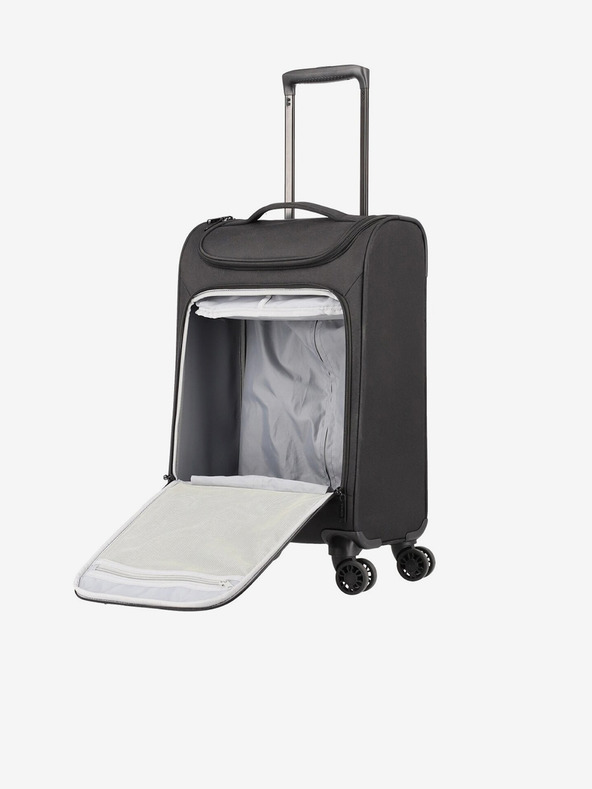 Travelite Čierny kufor Travelite Cabin Underseater/Toploader