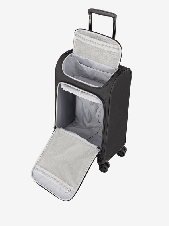 Travelite Čierny kufor Travelite Cabin Underseater/Toploader