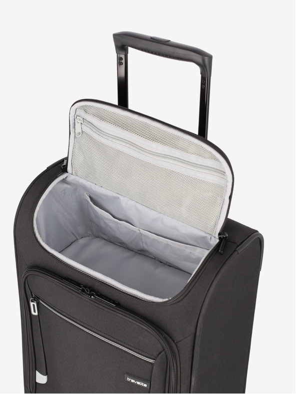 Travelite Čierny kufor Travelite Cabin Underseater/Toploader
