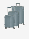 Travelite Sada troch cestovných kufrov Travelite Elvaa 4w S,M,L v šedo-modrej farbe