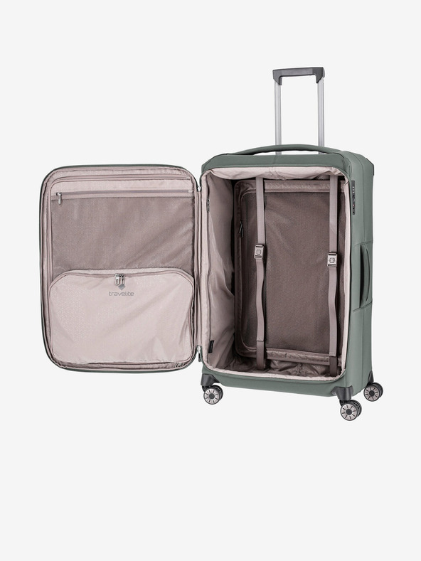 Travelite Zelený cestovný kufor Travelite Priima L