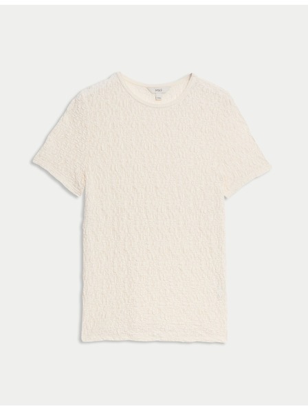 Marks & Spencer Texturovaný top s vysokým obsahom bavlny Marks & Spencer off-white