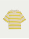 Marks & Spencer Pruhované tričko z čistej bavlny Marks & Spencer žltá