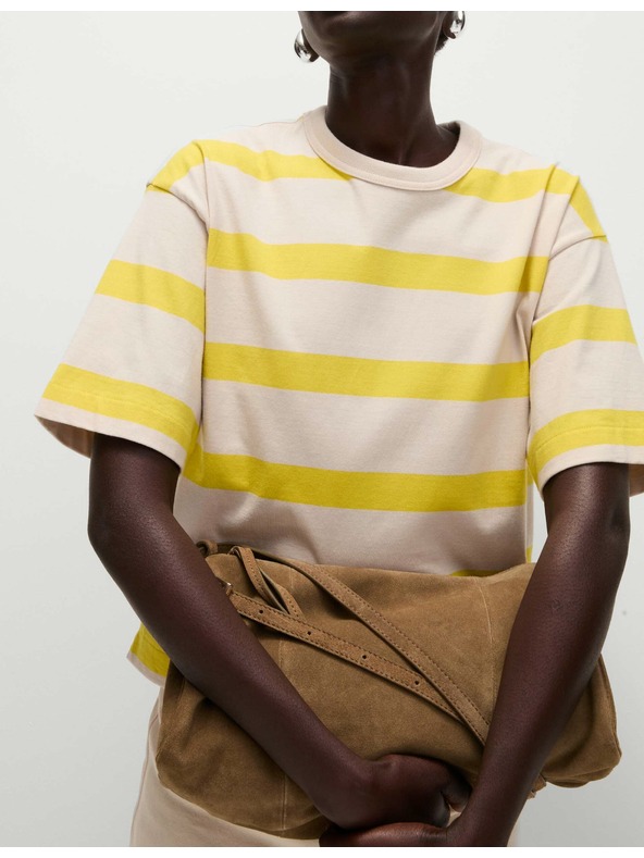 Marks & Spencer Pruhované tričko z čistej bavlny Marks & Spencer žltá