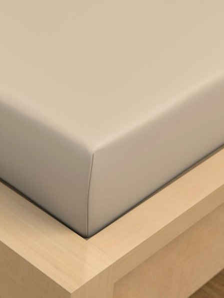 Kvalitex Bavlnená napínacia plachta 90x200cm smotanová Kvalitex
