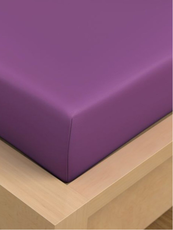 Kvalitex Bavlnené prestieradlo 90x200cm fialové Kvalitex