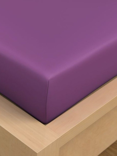 Kvalitex Bavlnené prestieradlo 90x200cm fialové Kvalitex
