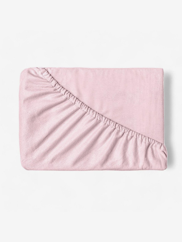 Kvalitex Flanelové napínacie prestieradlo 180x200cm svetloružové