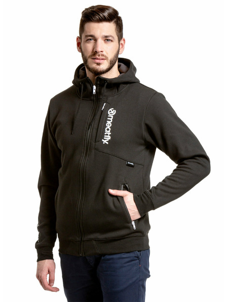 Meatfly Meatfly pánska technická mikina Lightyear Black | Čierna | Veľkosť
