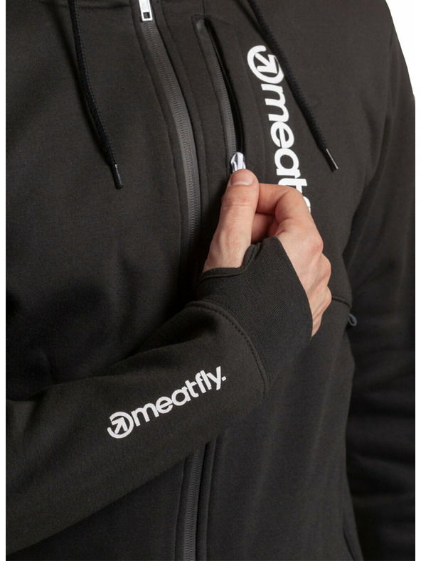 Meatfly Meatfly pánska technická mikina Lightyear Black | Čierna | Veľkosť