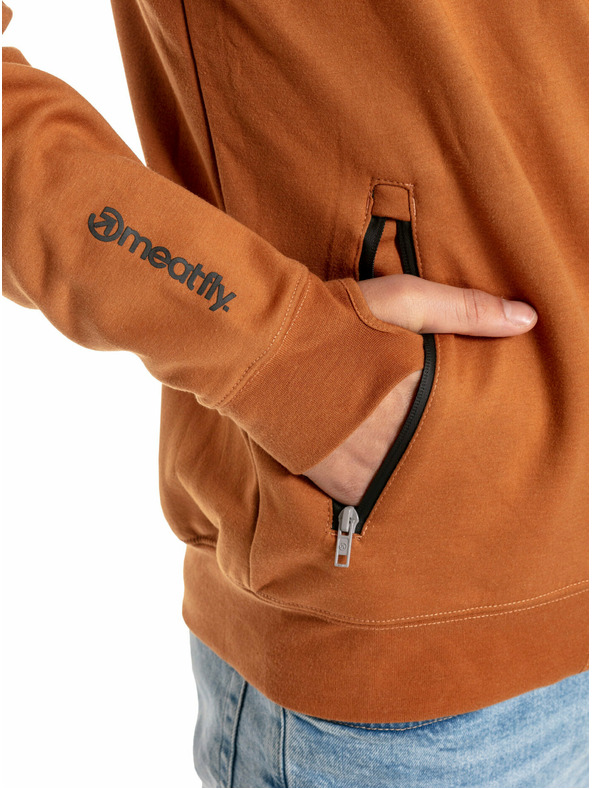 Meatfly Meatfly pánska technická mikina Lightyear Brown Sugar | Hnedá | Veľkosť