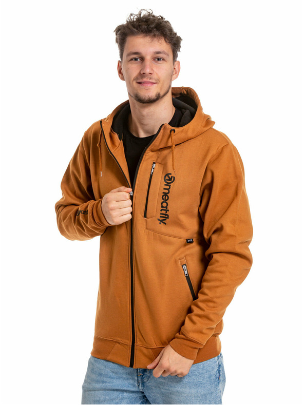 Meatfly Meatfly pánska technická mikina Lightyear Brown Sugar | Hnedá | Veľkosť