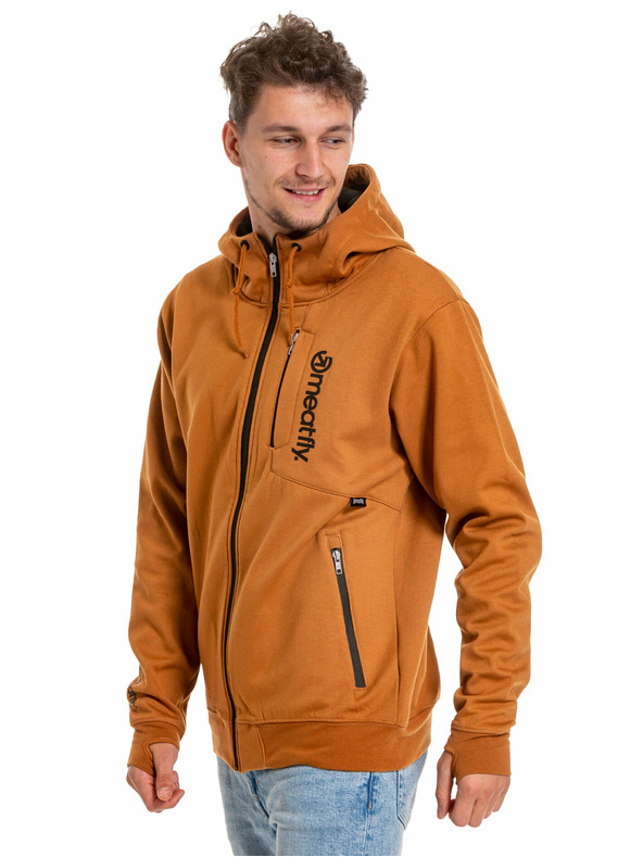 Meatfly Meatfly pánska technická mikina Lightyear Brown Sugar | Hnedá | Veľkosť