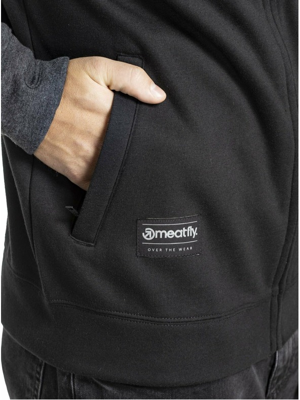 Meatfly Meatfly pánska technická mikina Josh Heather Black | Čierna | Veľkosť