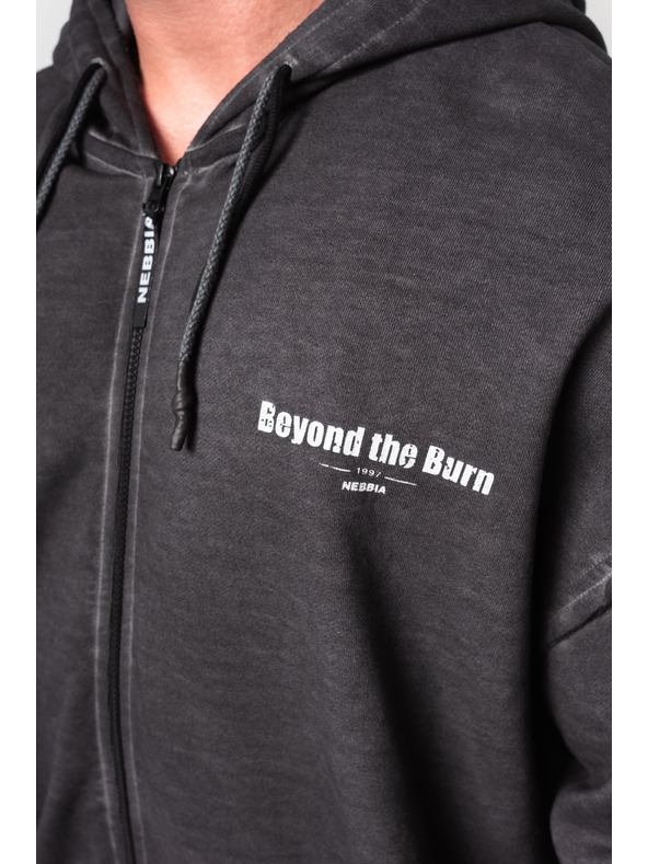 Nebbia Zopraná mikina na zips GYM BRO 362