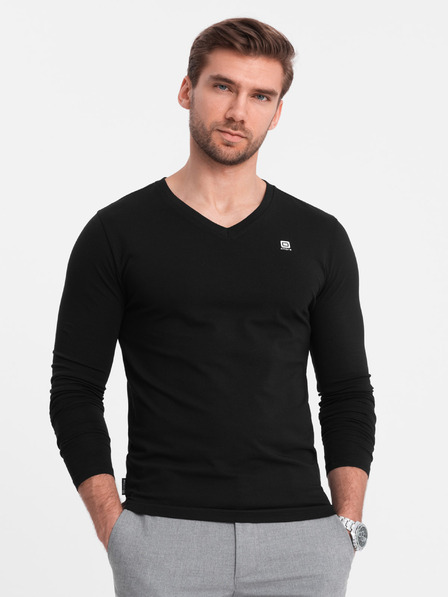 Ombre Clothing Pánska súprava s dlhým rukávom V-NECK - mix 2-pack V3 Z87 Ombre Clothing