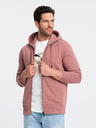 Ombre Clothing Pánska bavlnená mikina BASIC so zipsom Ombre Clothing
