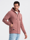 Ombre Clothing Pánska bavlnená mikina BASIC so zipsom Ombre Clothing