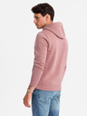 Ombre Clothing Pánska bavlnená mikina BASIC klokanka s kapucňou Ombre Clothing