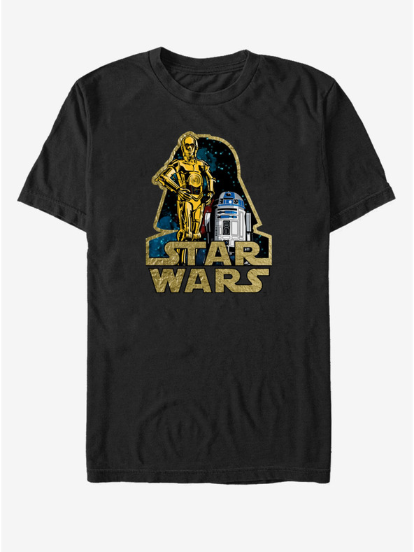 ZOOT.Fan Čierne unisex tričko Star Wars Shiny Droids