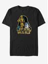 ZOOT.Fan Čierne unisex tričko Star Wars Shiny Droids