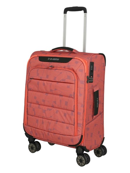 Travelite Cestovný kufor Travelite Skaii 4w S Print Peach