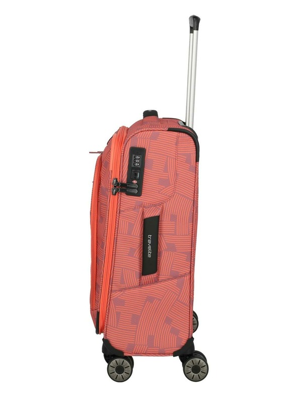 Travelite Cestovný kufor Travelite Skaii 4w S Print Peach