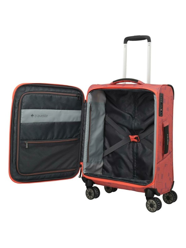 Travelite Cestovný kufor Travelite Skaii 4w S Print Peach
