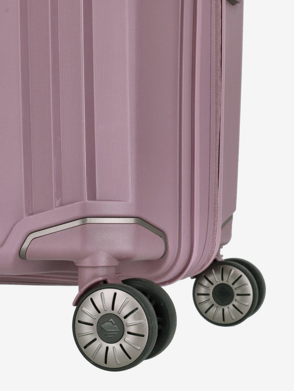 Travelite Ružový dámsky cestovný kufor Travelite Elvaa 4w M Rosé