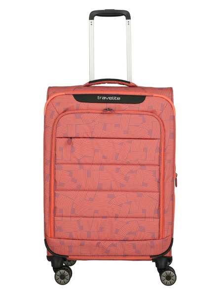 Travelite Cestovný kufor Travelite Skaii 4w M Print Peach