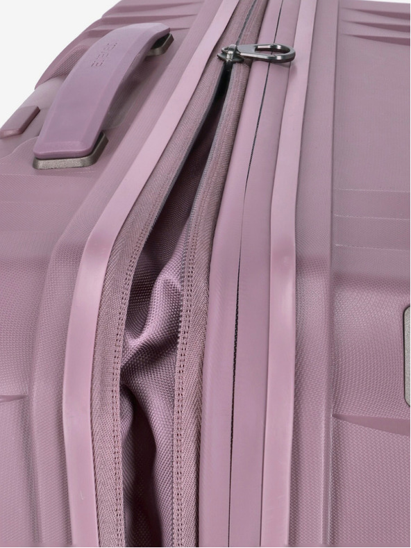 Travelite Sada troch dámskych cestovných kufrov v ružovej farbe Travelite Elvaa 4w S,M,L Rosé