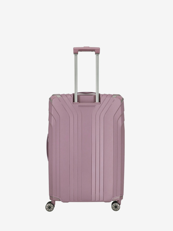 Travelite Sada troch dámskych cestovných kufrov v ružovej farbe Travelite Elvaa 4w S,M,L Rosé