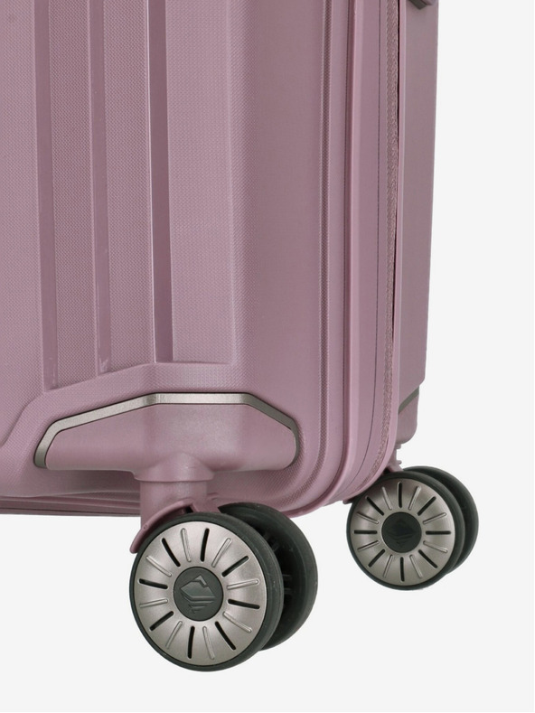 Travelite Sada troch dámskych cestovných kufrov v ružovej farbe Travelite Elvaa 4w S,M,L Rosé