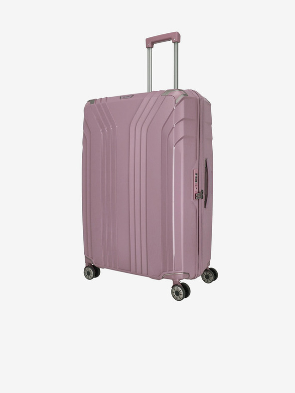 Travelite Sada troch dámskych cestovných kufrov v ružovej farbe Travelite Elvaa 4w S,M,L Rosé