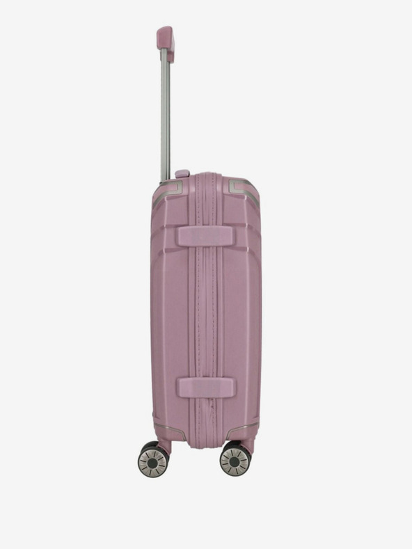 Travelite Sada troch dámskych cestovných kufrov v ružovej farbe Travelite Elvaa 4w S,M,L Rosé