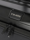 Travelite Čierny kufor Travelite Next 4w S s predným vreckom