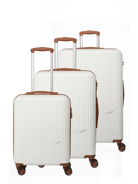 Travelite Sada cestovných kufrov Travelite Bali S,M,L biela/koňaková