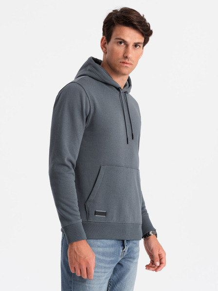 Ombre Clothing Pánska bavlnená klokania mikina BASIC s kapucňou Ombre Clothing