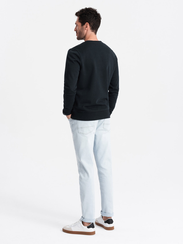 Ombre Clothing Pánska bavlnená mikina BASIC Ombre Clothing