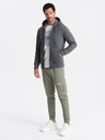 Ombre Clothing Pánska bavlnená mikina BASIC so zipsom Ombre Clothing